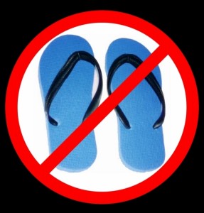 flip flops are not shoes