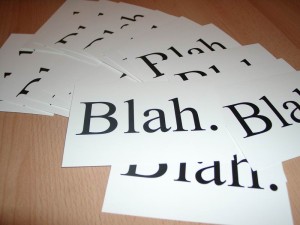 "go blah"